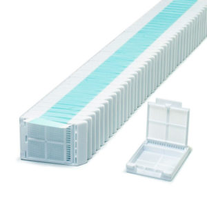 Cassettes microbiopsia en rack c/2000 uds