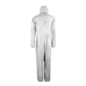 Mono buzo de trabajo con capucha, polipropileno blanco talla XL 127RBC003